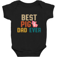 Best Pig Dad Ever Retro Vintage  Father's Day Gift Baby Bodysuit | Artistshot