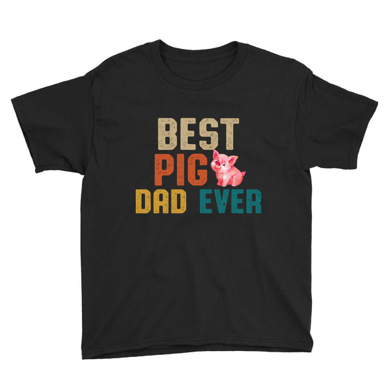 Best Pig Dad Ever Retro Vintage  Father's Day Gift Youth Tee | Artistshot