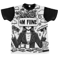 I Am Fine Graphic T-shirt | Artistshot