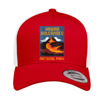 Womens Hawaii Volcanoes National Park Big Island Retro Graphic V Neck Retro Trucker Cap | Artistshot