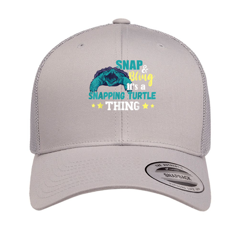 Snapping Turtle Thing Snap And Bling Snapping Turtle Lover T Shirt Retro Trucker Cap | Artistshot