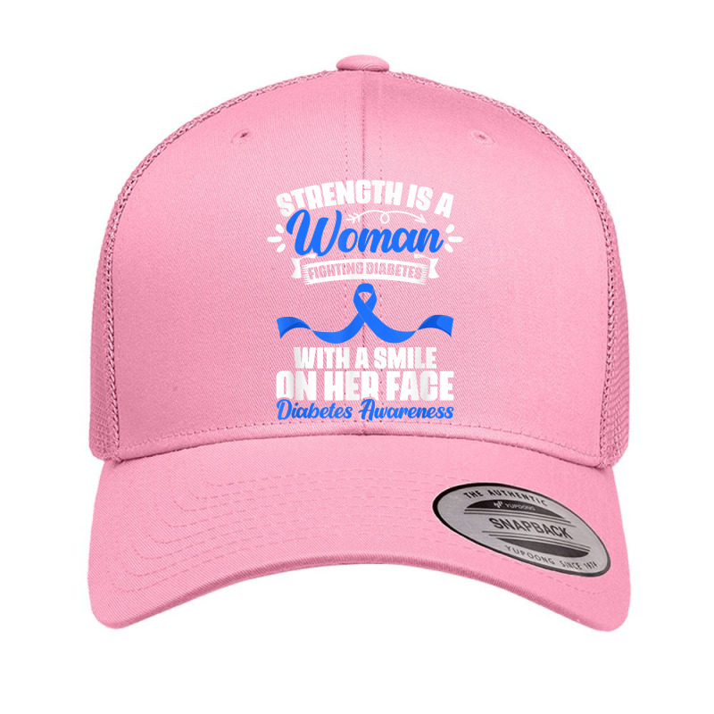 Woman Fighting Diabetes Warrior Diabetic Diabetes Awareness T Shirt Retro Trucker Cap | Artistshot