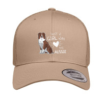 Just A Girl Who Loves Her Australian Shepherd Dog Puppy Love Retro Trucker Cap | Artistshot