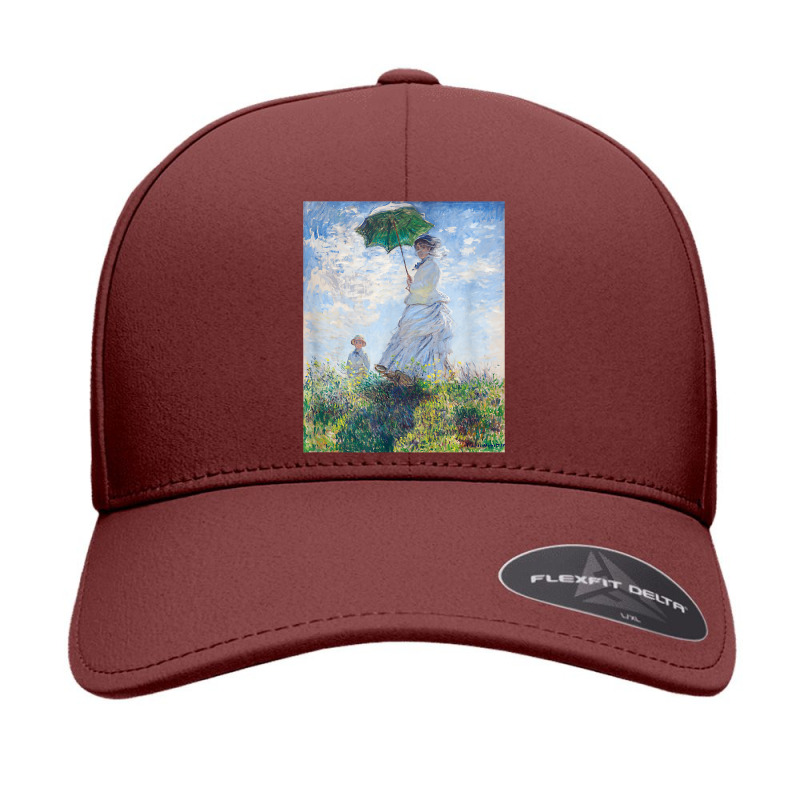 Monet's Woman With A Parasol  Modern Art Famous Painting T Shirt Seamless Cap by koleuuwla | Artistshot