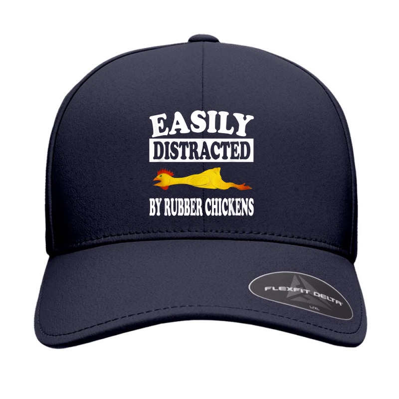 Easily Distracted By Rubber Chickens  Funny Gift Seamless Cap by AntoineDesign | Artistshot