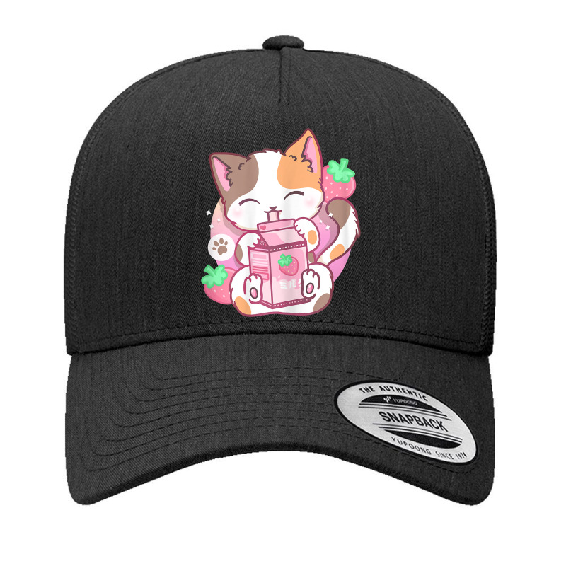 Strawberry Shake Strawberry Milk Cat Kawaii Neko Anime T Shirt Yupoong Trucker Cap by butacnlzaidelpz | Artistshot