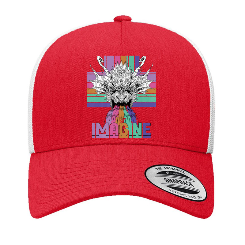 Imagine Great Dragon Vintage Cool Art Great Women Men Yupoong Trucker Cap by HailieDesign | Artistshot