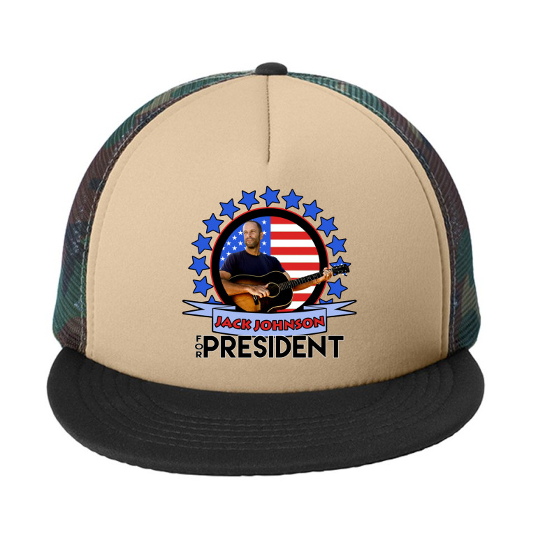 Jack Johnson For President 2020 Foam Snapback hat by sabrinajohnie | Artistshot