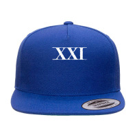 Roman Numeral 21 Xxi ~ With Lines T Shirt 5 Panel Snapback Cap | Artistshot