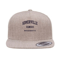 Somerville Massachusetts Ma Vintage State Athletic Style T Shirt 5 Panel Snapback Cap | Artistshot