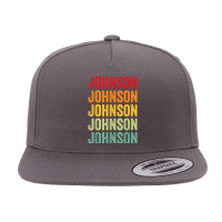 Johnson County, Kansas, Rainbow Text Design T Shirt 5 Panel Snapback Cap | Artistshot