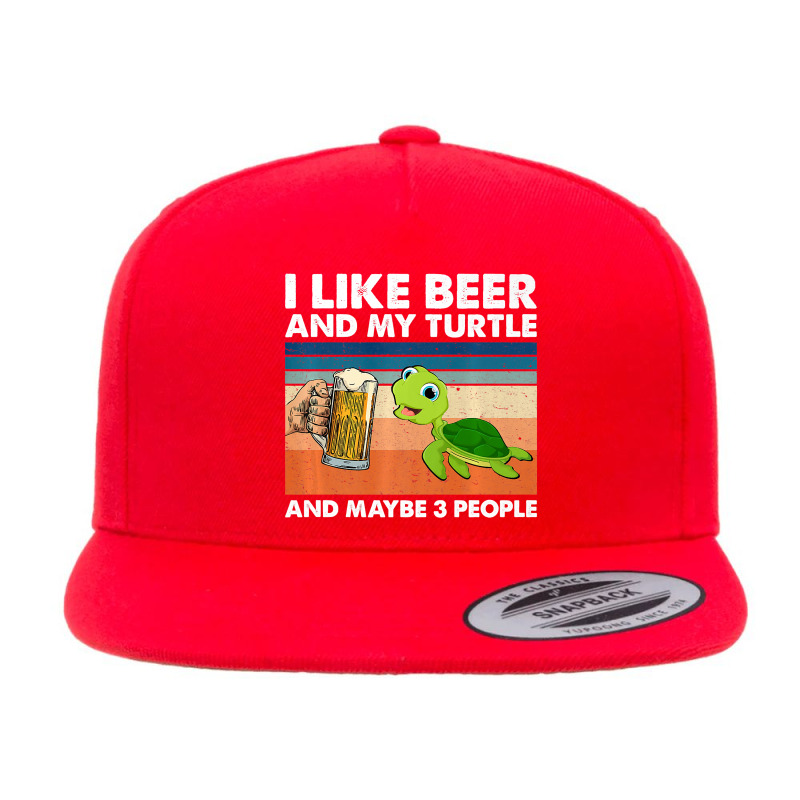 Retro I Like Beer My Turtle And Maybe 3 People Turtle Lover Premium T 5 panel snapback cap by James_Lane | Artistshot