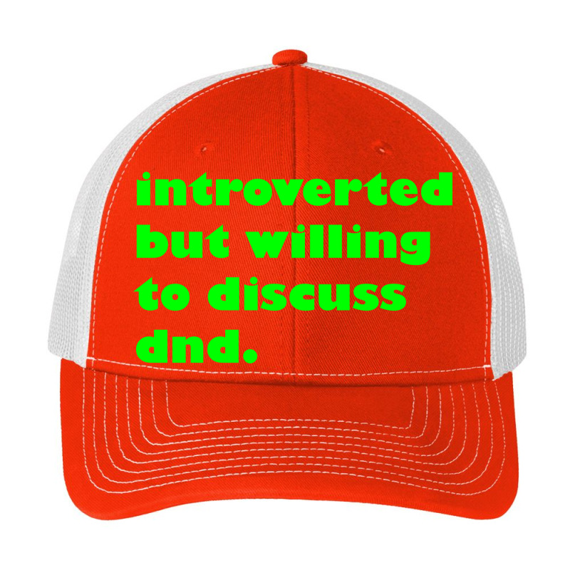 Introverted But Willing To Discuss Dnd Green Pa Trucker Cap | Artistshot