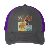 Famous Paintings T  Shirt Van Gogh Vs Claude Monet Floral Impressionis Pa Trucker Cap | Artistshot