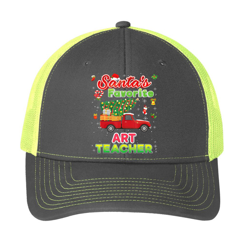 Santa's Favorite Art Teacher Christmas Tree Truck T Shirt Pa Trucker Cap by Mark_Liegerot | Artistshot