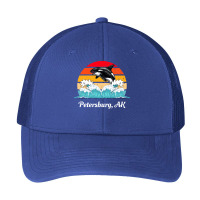 Petersburg T  Shirt Petersburg Alaska Distressed Orca Killer Whale Wav Pa Trucker Cap | Artistshot