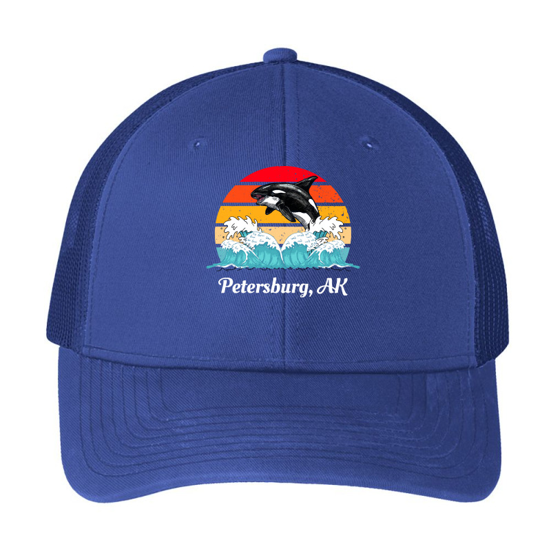 Petersburg T  Shirt Petersburg Alaska Distressed Orca Killer Whale Wav Pa Trucker Cap by baroncrona555 | Artistshot