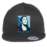 Kamala Yes She Can Flat Bill Snapback Cap | Artistshot