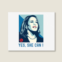 Kamala Yes She Can Landscape Canvas Print | Artistshot