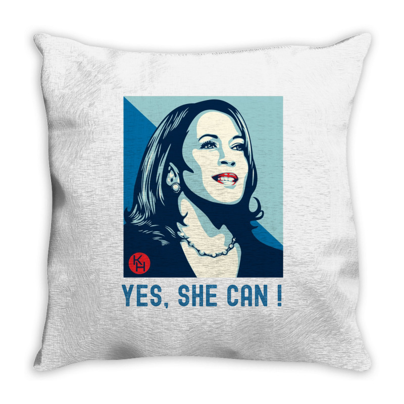 Kamala Yes She Can Throw Pillow | Artistshot