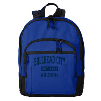 Bullhead City Arizona Az Vintage Sports Design Navy Print Pullover Hoo Basic Backpack | Artistshot