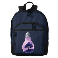 Bulb Of Light T  Shirt Bulb Of Light   Purple Nature T  Shirt Basic Backpack | Artistshot