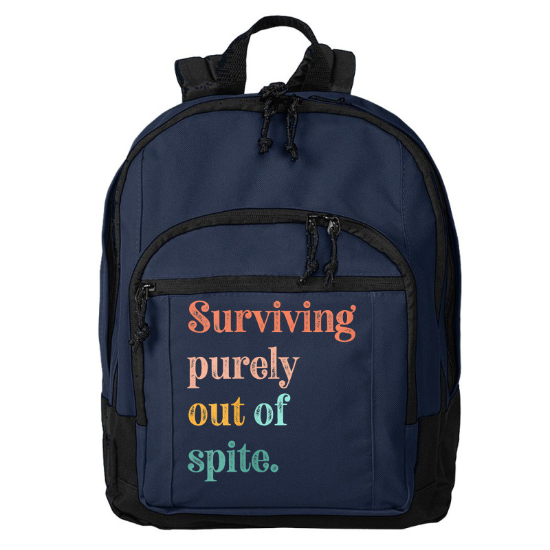 Womens Teens Living Out Of Spite, Surviving Purely Out Of Spite V Neck Basic Backpack | Artistshot