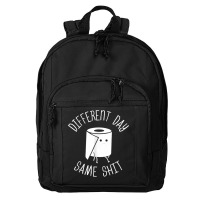 Different Day Same Shit Bathroom Gag T Shirt Basic Backpack | Artistshot