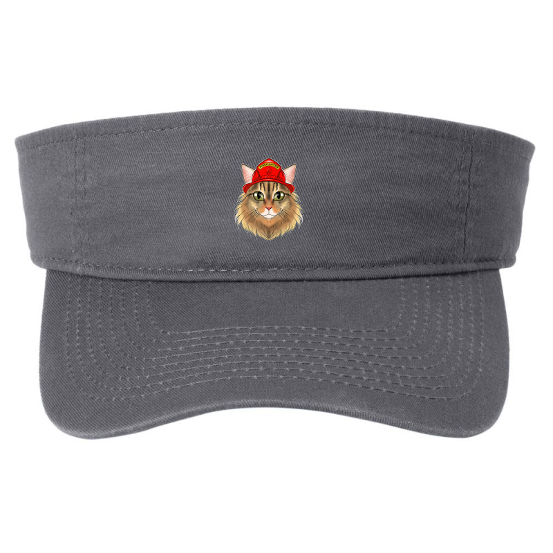 Cat Lover I Fireman Cat I Firefighter Siberian Cat Premium Fashion Visor by Yuh2105 | Artistshot