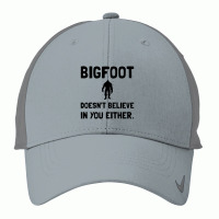 Bigfoot Does Not Believe In You Either Funny Nike Dri-fit Cap | Artistshot