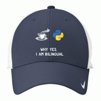 Funny Python Java Programmer Bilingual Coder Gift Tee Nike Dri-fit Cap | Artistshot