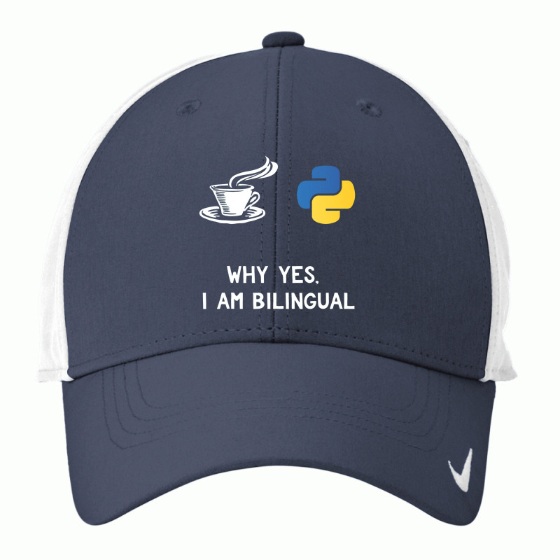 Funny Python Java Programmer Bilingual Coder Gift Tee Nike Dri-FIT Cap by irhamtsani | Artistshot