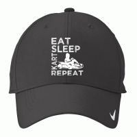 Go Kart Cart Racer Gokart Racing Eat Sleep Kart Repeat T Shirt Nike Dri-fit Cap | Artistshot