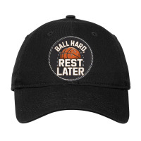 Ball Hard, Restlater Adjustable Cap - Leatherette Patch | Artistshot