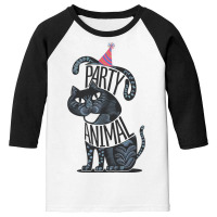 Party Animal,a Birthday Cats Youth 3/4 Sleeve | Artistshot