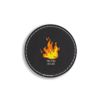 Fire Round Leatherette Patch | Artistshot