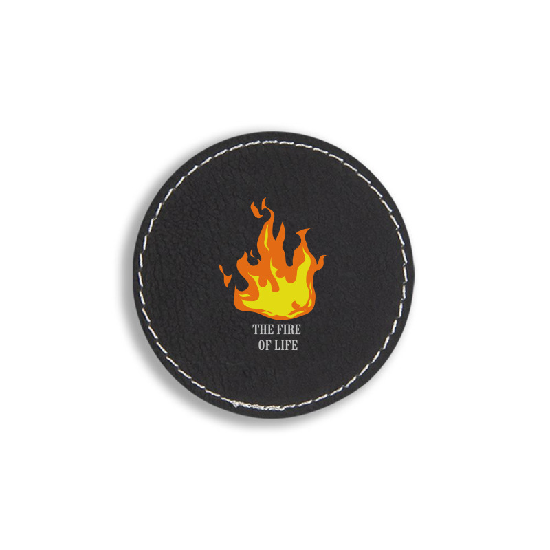 Fire Round Leatherette Patch | Artistshot