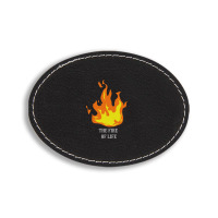 Fire Oval Leatherette Patch | Artistshot