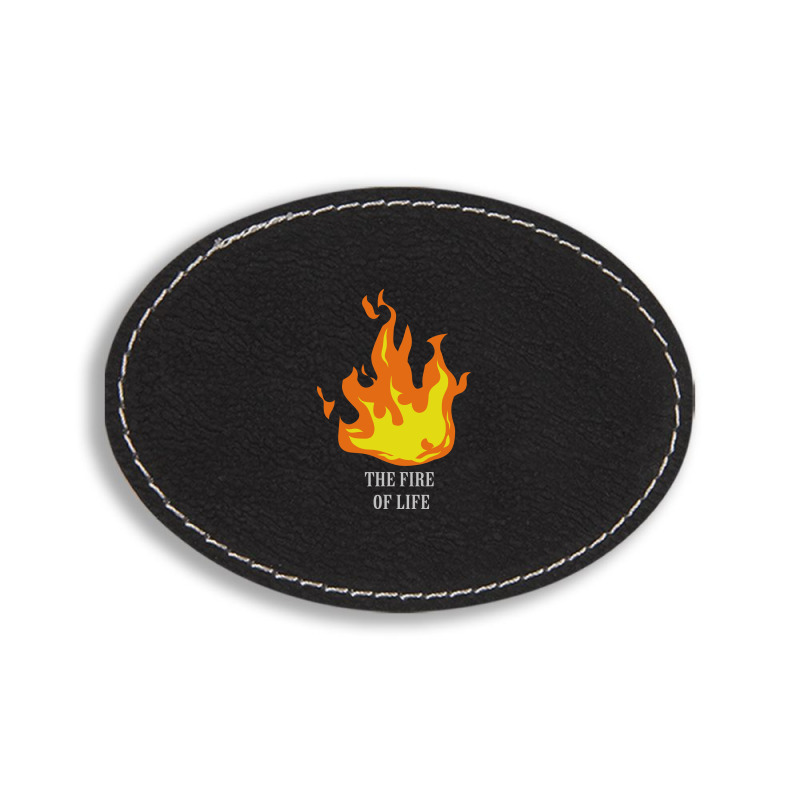 Fire Oval Leatherette Patch | Artistshot