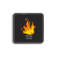 Fire Square Leatherette Patch | Artistshot