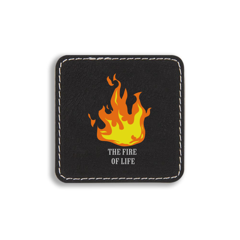 Fire Square Leatherette Patch | Artistshot