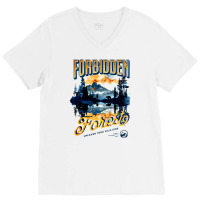 Forbidden Forest Vintage Watercolor Adventure Natu V-neck Tee | Artistshot