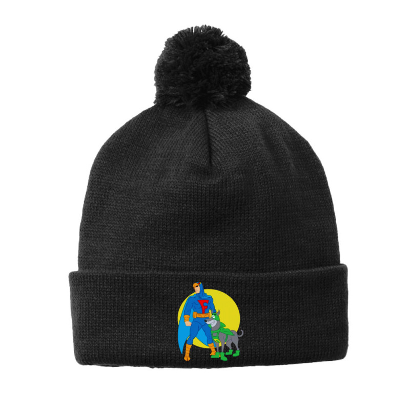 Blue Falcon And Dynomutt Pom Pom Beanie by Sandy | Artistshot