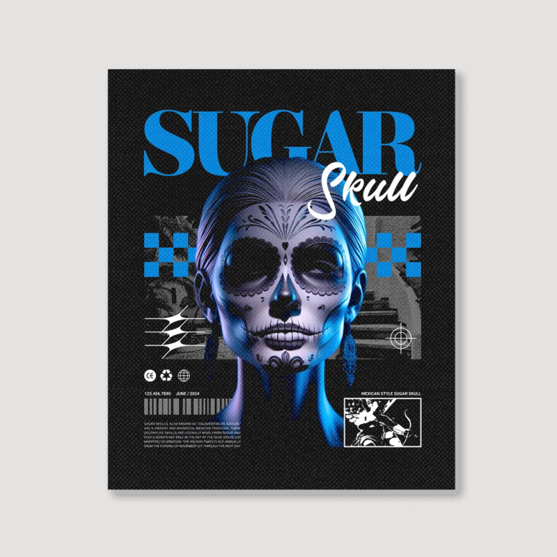 Sugar Skull Girl Portrait Canvas Print | Artistshot