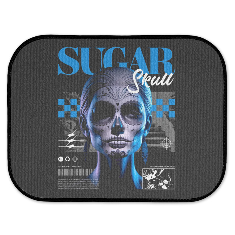 Sugar Skull Girl Rear Car Mat | Artistshot