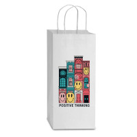 Positive Thinking  , Architecture Double Wine Paper Bag - 6 1/2 X 3 1/2 X 12 3/8 | Artistshot