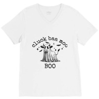 Cluck Baa Moo Boo Halloween V-neck Tee | Artistshot