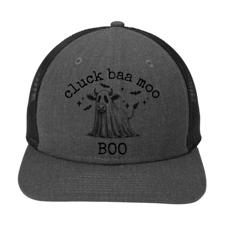 Cluck Baa Moo Boo Halloween Snapback Trucker Cap by Sandy | Artistshot