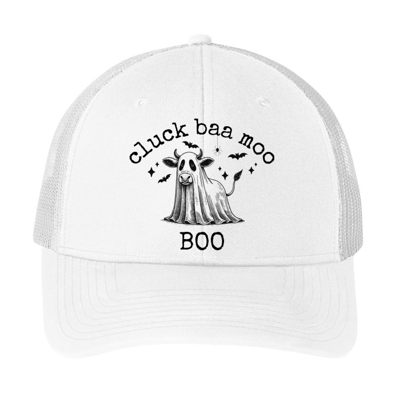 Cluck Baa Moo Boo Halloween Pa Trucker Cap by Sandy | Artistshot