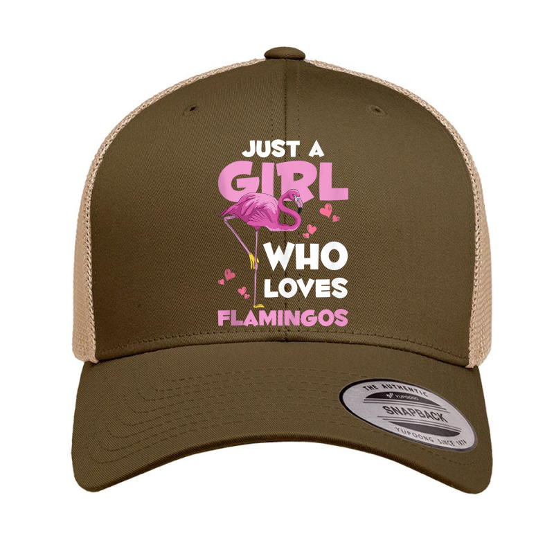 Zoo Animal Exotic Bird Women Just A Girl Who Loves Flamingos Retro Trucker Cap by LaytonDesign | Artistshot